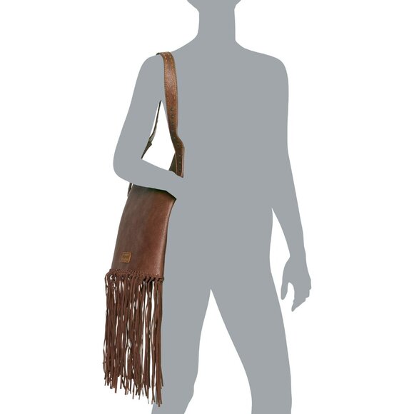 ***Wrangler Fringe Hobo Bag with Studded Strap*** - Picture 2 of 5